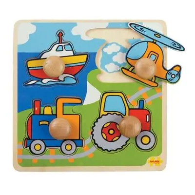 Bigjigs Toys Vkládací puzzle doprava