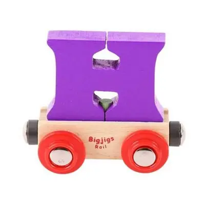 Bigjigs Rail Vagónek dřevěné vláčkodráhy - Písmeno H