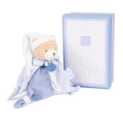 Doudou et Compagnie medvedík s klipom na cumlík Ours Petit Chou Doudou Dummy Holder v darčekovom