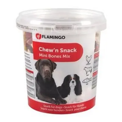 Flamingo Pamlsky mini mix tvar kost pro psy 500g