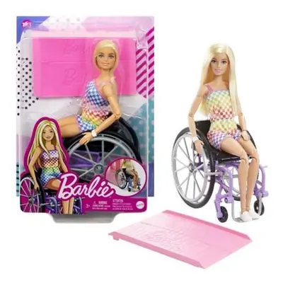 Barbie modelka na invalidním vozíku v kostkovaném overalu