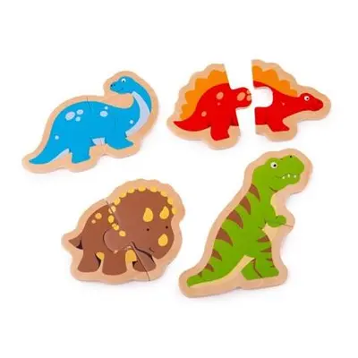 Bigjigs Toys Dřevěné puzzle dinosauři