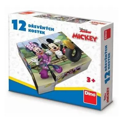 MICKEY A MINNIE 12 Dřevěné licenční kostky