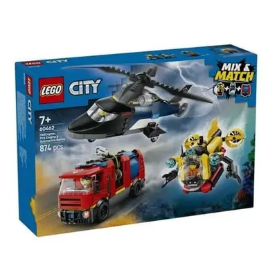 Lego City 60462 Remix: Helikoptéra, hasičský vůz a ponorka