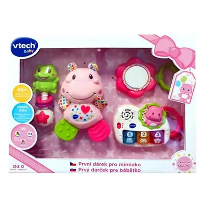 Vtech První dárek pro miminko CZ - růžový