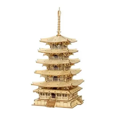 RoboTime dřevěné 3D puzzle Pětipatrová pagoda