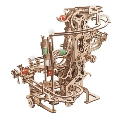 Ugears 3D dřevěné mechanické puzzle Kuličková dráha řetězová