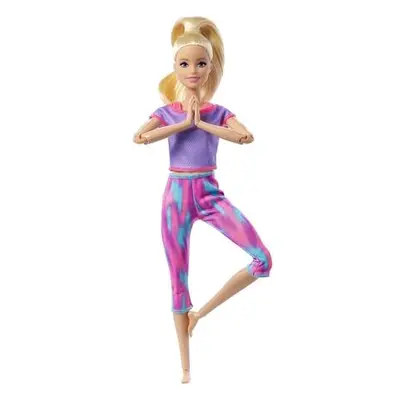 Barbie V pohybu varianta GXF04 blondýna,modré triko