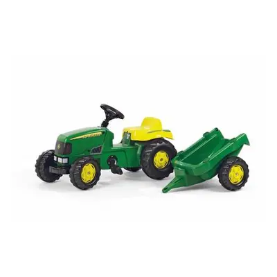 Šlapací traktor Rolly Kid J.Deere s vlečkou - zelený