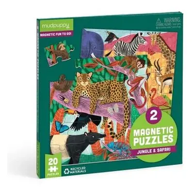 Mudpuppy Magnetické puzzle Safari a džungle 2x20 dílků