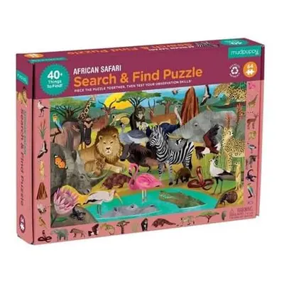 Mudpuppy Puzzle skládej a hledej Safari 64 dílů