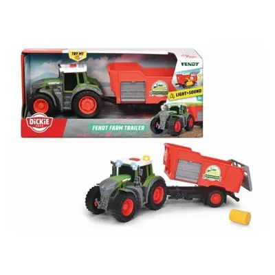 Dickie Farm Traktor Fendt s přívěsem 26cm Balík sena