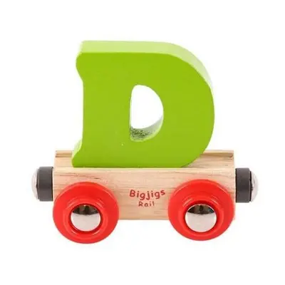 Bigjigs Rail Vagónek dřevěné vláčkodráhy - Písmeno D