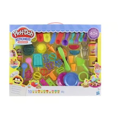 PLAY-DOH HASBRO Modelína velká sada 10 kelímků 840g s nástroji a nádobím 14e