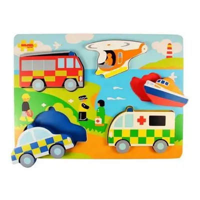 Bigjigs Toys Vkládací puzzle záchranáři