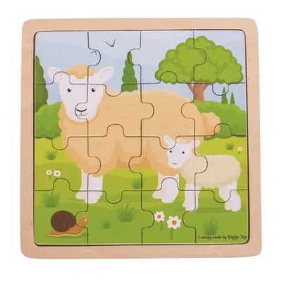 Bigjigs Toys puzzle - Ovečka s jehňátkem