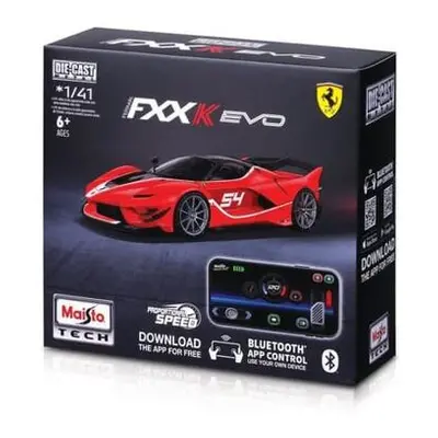 Maisto RC - DIE-CAST METAL se světly, Ferrari FXX-K EVO, červená, 2,4GHz, USB, XTR, Bluetooth 5.