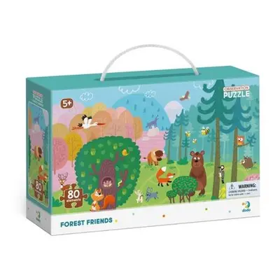 TM Toys Dodo Puzzle s hledáním obrázků Lesní kamarádi 80 dílků