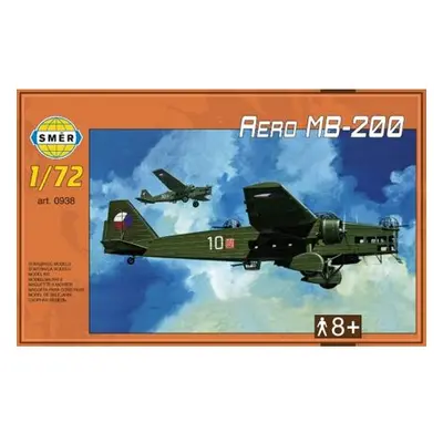 Směr plastikový model letadla ke slepení Aero MB-200 slepovací stavebnice letadlo 1:72