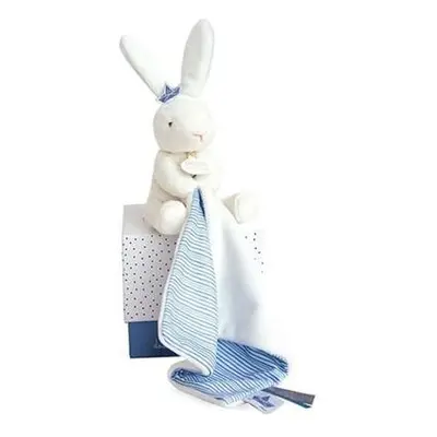 Doudou et Compagnie Plyšový zajačik na maznanie Bunny Sailor Perlidoudou modrý 10 cm v darčekovo