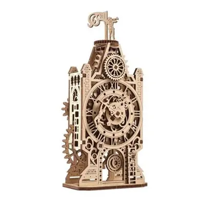 Ugears 3D dřevěné mechanické puzzle Hodinová věž