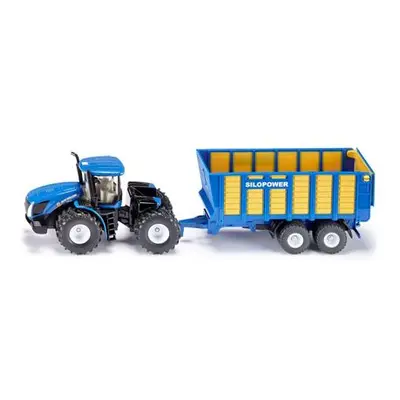 SIKU Farmer 1947 - Traktor New Holland s přívěsem Joskin, 1:50