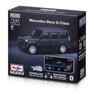 Maisto RC - DIE-CAST METAL se světly, 1:41, Mercedes-Benz G-Class, černá, 2,4GHz, USB, XTR,Bluet