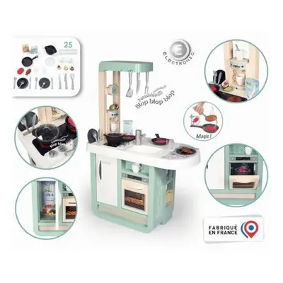 Smoby Cherry Kitchen Green s jedálenským stolom rúrou a chladnička s 25 doplnkami