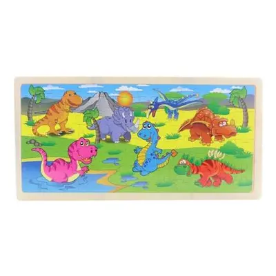 Dřevěné puzzle dino 96 dílků