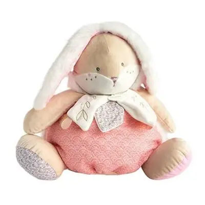 Doudou Růžový králíček s prostorem pro uložení pyžámka 38 cm