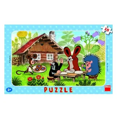 Puzzle Krteček na návštěvě, 15 dílků - Dino