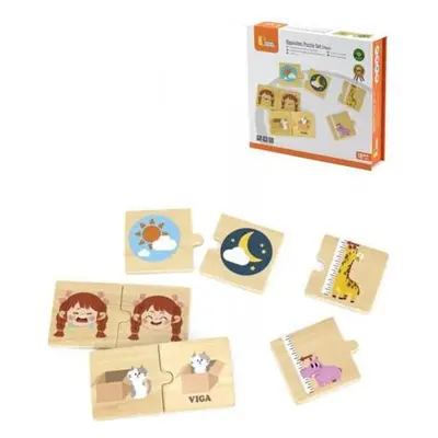 Viga Toys puzzle protiklady