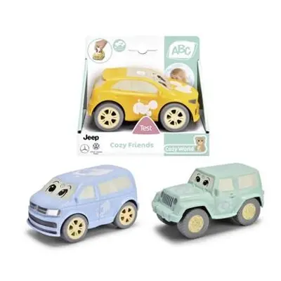 Dickie ABC Auto baby Cozy Friends zpětný chod s očima 3 druhy