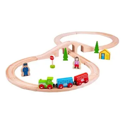 Bigjigs Rail Dřevěná vláčkodráha osmička