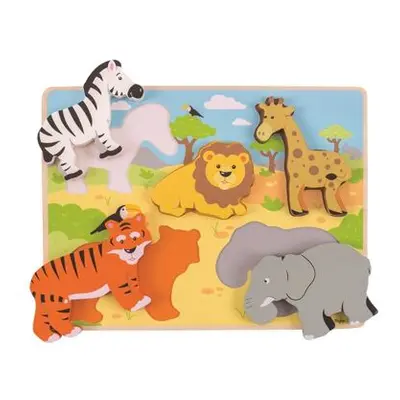 Bigjigs Toys Vkládací puzzle safari