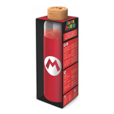 Skleněná láhev s návlekem 585 ml, Super Mario