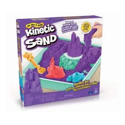 Kinetic sand krabice tekutého písku s podložkou fialová barva