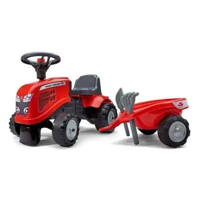 Odstrkovadlo traktor Massey Ferguson červené s volantem a va