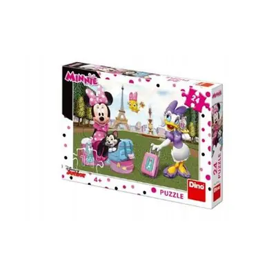 Puzzle Minnie v Paříži 24 dílků