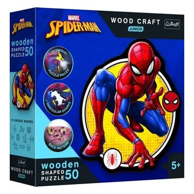 Dřevěné puzzle junior Spiderman 50 dílků