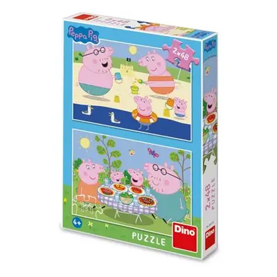 PEPPA PIG: NA DOVOLENÉ 2x48 Puzzle