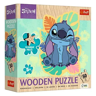 Dřevěné Puzzle 50 dílků Lilo&Stitch