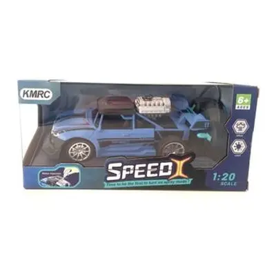 Auto 1:20 s efektem kouře RC - modré