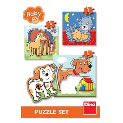 Puzzle set zvířátka 3-5 baby