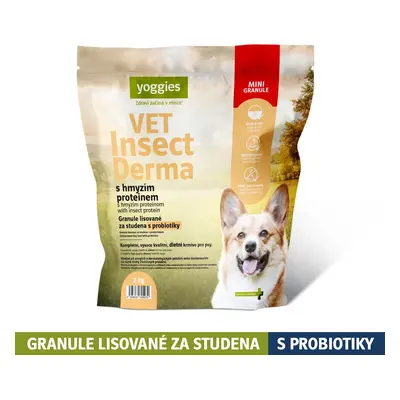 2kg Yoggies VET Insect Derma s hmyzím proteinem, minigranule lisované za studena s probiotiky