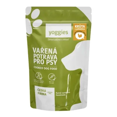 650g Yoggies Vařená potrava pro psy – krůtí maso s pohankou