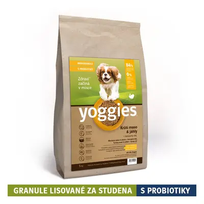 5kg Yoggies Krůtí maso&jáhly, minigranule lisované za studena s probiotiky