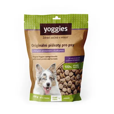 Yoggies Hypoalergenní bezlepkové piškoty s hmyzím proteinem a kurkumou 150g