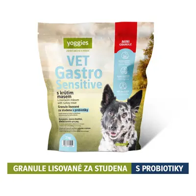 2kg Yoggies VET Gastro Sensitive s krůtím masem, minigranule lisované za studena s probiotiky