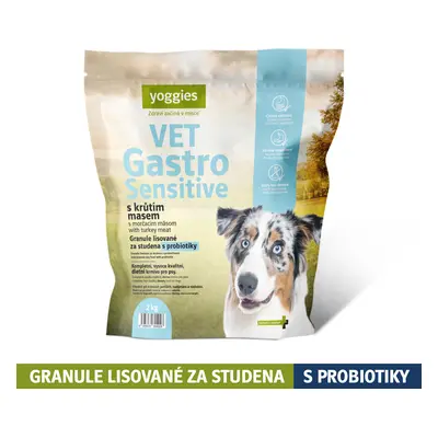 2kg Yoggies VET Gastro Sensitive s krůtím masem, granule lisované za studena s probiotiky